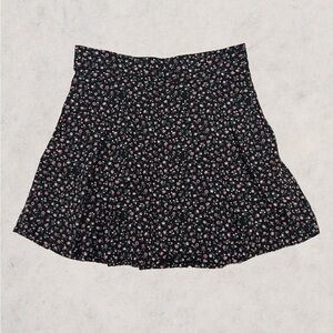NWOT Abercrombie Kids Girls Black Floral Skirt- Size 7/8